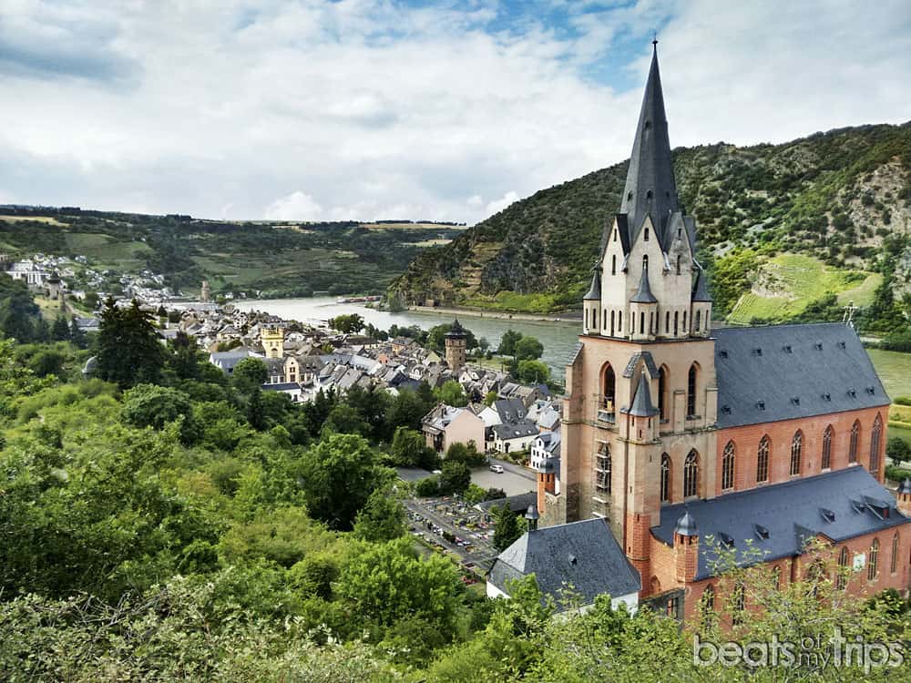 Iglesia gótica Nuestra Señora Liebfrauenkirche Oberwesel Crucero Rin Romántico Turismo Alemania