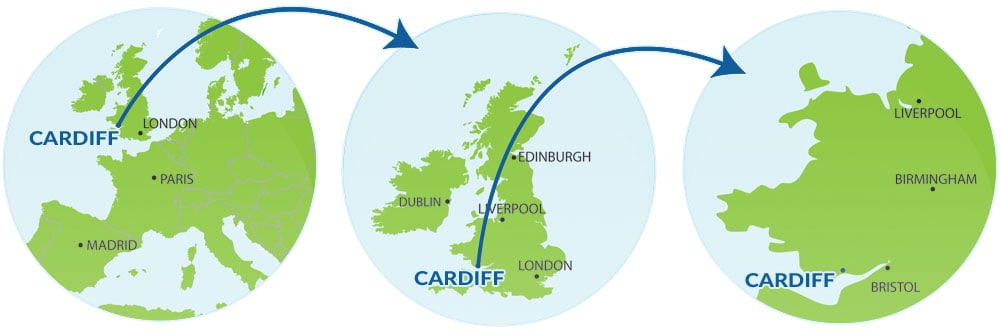 Mapa Cardiff turismo Viajar a Cardiff capital de Gales blog viajes